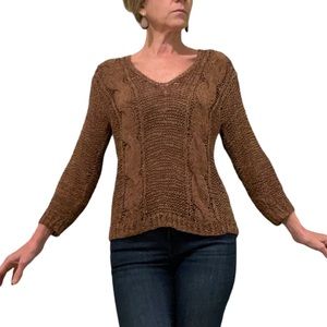 Vintage Leather Knit Sweater